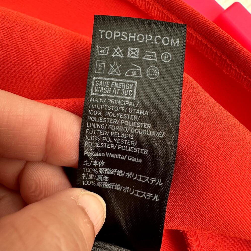 Topshop Ruffle Trim Shift Mini Dress - Size 4 - Picture 10 of 10